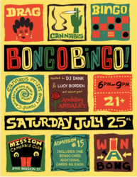 Play the Squares at BONG-O BINGO at Mission Cannabis Club on Saturday, July 25