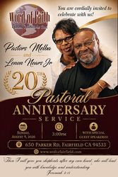 Pastor Melba & Lenon Nears Jr's 20th Pastoral Anniversary