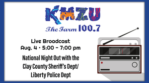*KMZU live remote broadcast - National Night Out with Clay County Sheriff's Dept/Liberty Police Dept