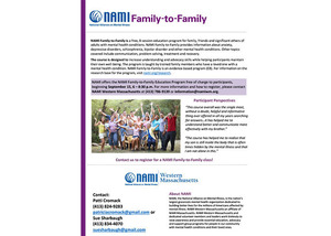 NAMI Western Massachusetts Family-to-Family Education Program