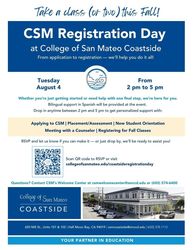 College of San Mateo Coastside Registration Day
