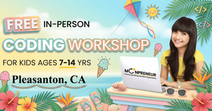 In-Person Free Coding Workshop For Kids at Pleasanton, CA (7-14 yrs)