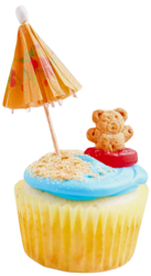 Crafting with Olivia: Decorate Beach Cupcakes