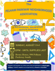 Pelham Parkway Neighborhood Association Hosts Back To School Event
