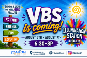 Vacation Bible School  - August 5-7th (6:30-8p) - Ages 3+