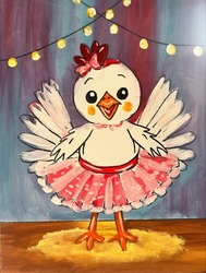 "Ballerina Chicken" In-Studio Paint Party!