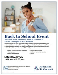 Ascension St. Vincent's Back-to-School Community Event