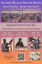 Sunset Beach Sound Bath @ 7:15 PM Tuesdays @ Moran Lake Beach ~ By Donation