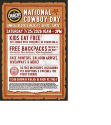 Church’s Texas Chicken Celebrates National Cowboy Day in El Paso w/Food, Freebies & Furry Friends!