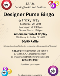 S.T.A.R. Designer Purse Bingo and Tricky Tray