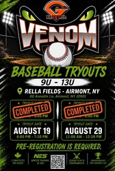 Pascack Valley Venom Hosting Free Tryouts 8/19