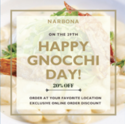 Happy Gnocchi Day at Narbona