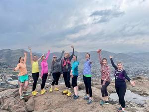 Women's beginner trail running course