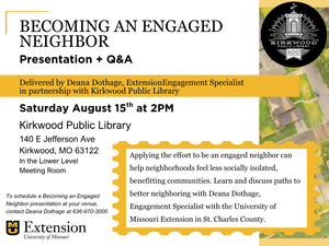 Becoming an Engaged Neighbor