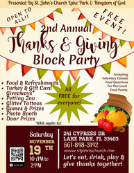 2nd Annual Thanks & Giving Block Party