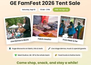 GE FamFest 2026 Quilting & Fabric Tent Sale