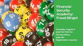 Financial Security Academy: Fraud Bingo!