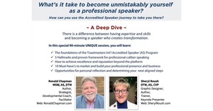 "A Deep Dive" - Toastmasters Public Speaking Workshop