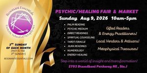 Psychic & Healing Fair at Resonant Essentials, Every 2nd Sunday of the Month from 10 am to 5 pm!