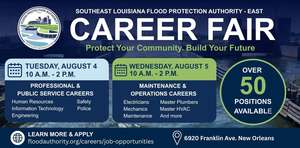 Southeast Louisiana FPA-E Hosts Two-Day Career Fair starting on Tuesday, August 4