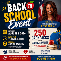 Jacksonville Community Backpack Giveaway & Resource Event Provides Back-to-School Support for Local