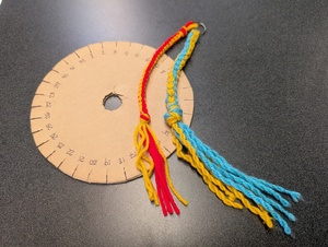 Kumihimo Keychain craft for teens
