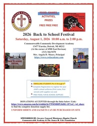 Commonwealth Community Development Academy Hosts FREE 2026 Back-to-School Festival