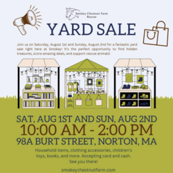 Smokey Chestnut Farm Rescue Yard Sale