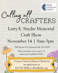 Larry Snyder Memorial Craft Show