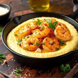 Shrimp and Cheesy Grits with Chef Mona