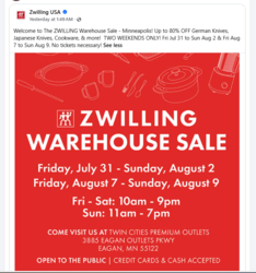 ZWILLING Warehouse Sale