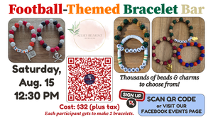 Football-Themed Bracelet Bar Pop-Up at Caledonia Brewing on Saturday, Aug. 15!