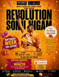 Sonu Nigam Live Symphony Concert 2026 in the Bay Area (LIMITED Seats)