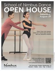 School of Nimbus Dance – Fall Semester 2026-2027 - Open House