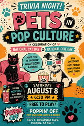 🐾🎉 PETS IN POP CULTURE TRIVIA NIGHT! 🎉🐾