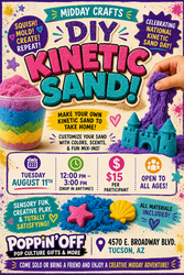 🎉🌈 MIDDAY CRAFTS: DIY KINETIC SAND @ POPPIN' OFF! 🌈🎉