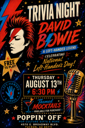 🎤⚡ Calling all Starmen, Rebel Rebels, and trivia champions to Poppin' Off! ⚡🎤