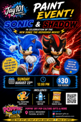 🎨💙 pOPPIN' oFF & Jay101 Paint Event Presents: Sonic & Shadow! 🖤⚡