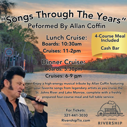 Songs Through the Years Dining Cruise Aboard the Barbara Lee with Allan Coffin