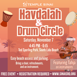 Drum Circle and Havdalah at the Beach