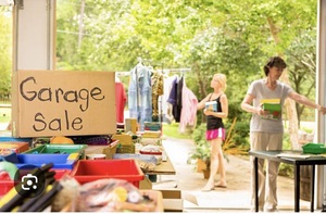 Huge garage sale! Lots of women’s clothes, shoes. Lots of housewares