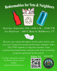 Redeemables for Vets & Neighbors (formally Community Bottle and Can Drive)