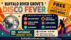 🕺🎶FREE DISCO MUSIC & DANCING  • COLD DRINKS • GREAT FOOD • NO COVER CHARGE!🍺🍔