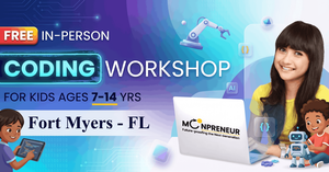 In-Person Free Coding Workshop For Kids at Fort Myers, FL (7-14 yrs)