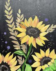 Paint and wine at Aspirations Winery - Shining Sunflower