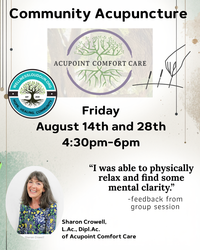 Community Acupuncture with Acupoint Comfort Care