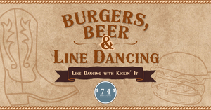 Burgers, Beer & Line Dancing: Line Dancing Under the Tent at 1741 Pub & Grill