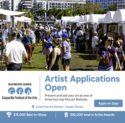 Gasparilla Festival of the Arts Main Show Applications for GFA 2027 are now open!
