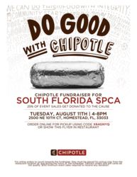 South Florida SPCA Fundraiser at Chipotle Homestead