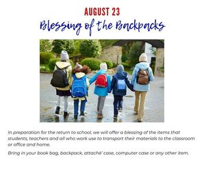 Blessing of the Backpacks
